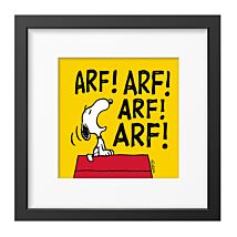 Peanuts Arf! Square Framed Art Print