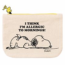 Peanuts Allergic To Mornings Zipper Pouch