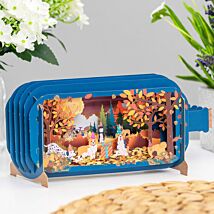 Autumn Dogs Message In A Bottle Card