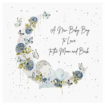 Mimosa Moon Baby Boy New Baby Card