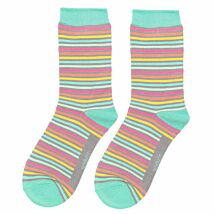 Grey Vibrant Stripes Women’s Bamboo Socks