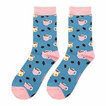 Denim Coffee Shop Women’s Bamboo Socks