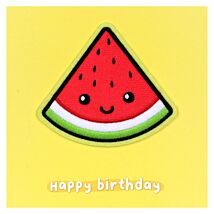 Moji Molly Watermelon Birthday Card with Peel Off Patch