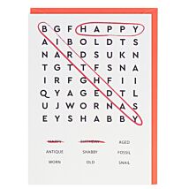 All Fun & Games ‘Wordsearch’ Birthday Card