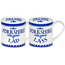 Yorkshire Lad & Lass Orkney Set Of 2 Mugs