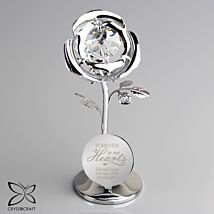 Personalised ‘Forever in Our Hearts’ Crystocraft Rose Ornament