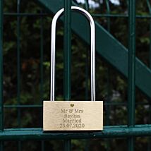 Personalised Heart Motif ‘Any Message’ Padlock