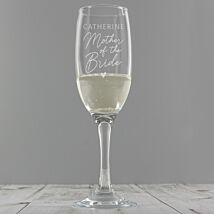 Personalised Mother Of The Bride Flute Glass
