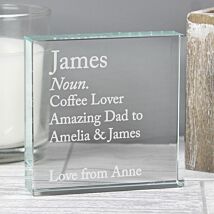 Personalised ‘Dictionary Definition’ Large Crystal Token