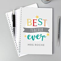 Personalised ‘Best Teacher Ever’ A5 Notebook