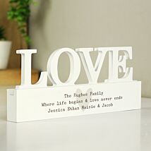 Personalised ‘Free Text’ Heart Wooden Love Ornament