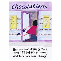 Blah Blah Blah Nip And Tuck Greetings Card