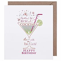 Mimosa Time To Drink Cocktails Birthday Card