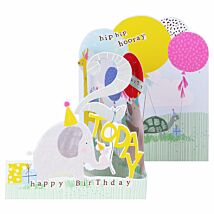 Hopscotch 2nd Birthday ZigZag Birthday Card