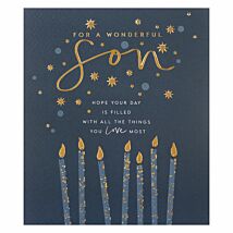Reflections ‘Son’ Candles Birthday Card