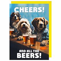 Ark Life Dogs All The Beers Birthday Card