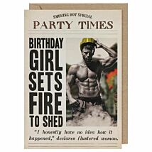 Fleet Street Sets Fire Birthday Card