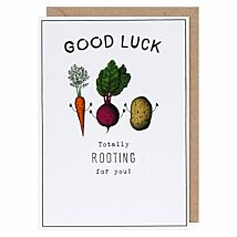 Etched Rooting For You Good Luck Card