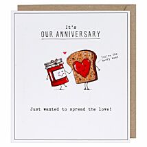 Etched Spread The Love Anniversary Card