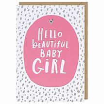 Bijou Beautiful Baby Girl New Baby Card