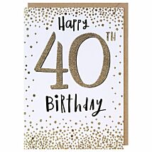 Bijou Confetti 40th Birthday Card