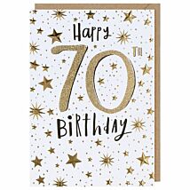 Bijou Stars 70th Birthday Card