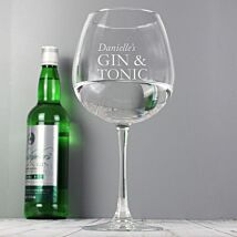 Personalised Gin & Tonic Balloon Glass
