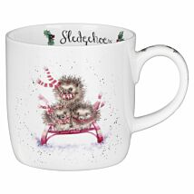 'Sledgehogs' Hedgehog Fine Bone China Christmas Mug
