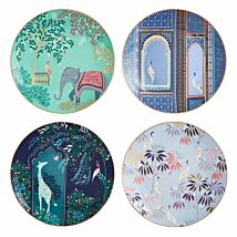 India Set of Four Cake Plates