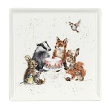 7 Inch Square Plate - Woodland Party