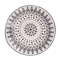 Artisanne Noir Mandala Medium Serving Bowl