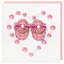Quilling ‘Baby Girl Shoes’ Card