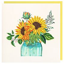 Quilling ‘Vase of Sunflowers’ Card