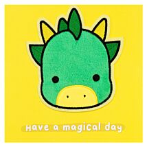 Moji Dexter Dragon Birthday Card with Peel Off Patch