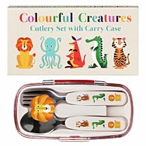Colourful Creatures Cutlery Set with Carry Case