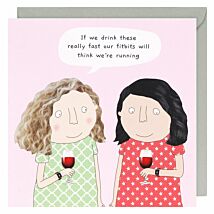 Drink Fast Greetings Card