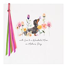 ‘Dachshund & Flowers’ Luxury Mother’s Day Card