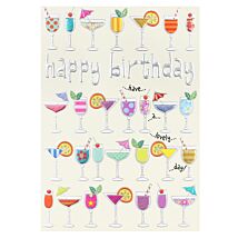 Rise & Shine Cocktails Birthday Card