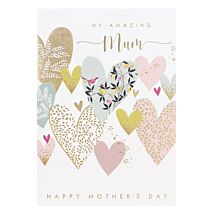 'Collage Hearts' Mum Mother’s Day Card