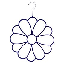 Blue Flower Scarf Holder