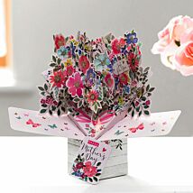 Pink & Purple Flowers Mother’s Day Pop Up Card