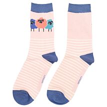 Dusky Pink Sheep Pals Women’s Bamboo Socks