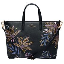 Black Botanic Medium Tote Bag