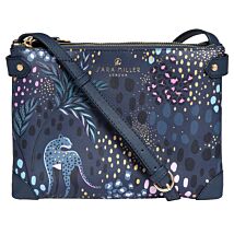 Midnight Tahiti Leopard Zip Crossbody Bag