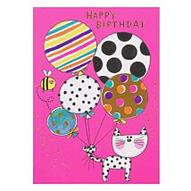 Spot ‘Cat & Balloons’ Happy Birthday Card