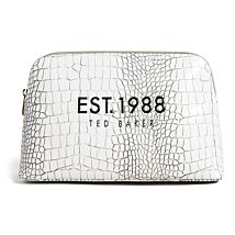 LAVELO Imitation Croc White Washbag