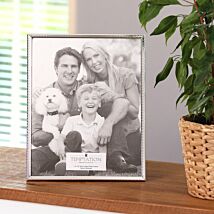 Silver-Plated Narrow Edge Bobble Photo Frame 8x10