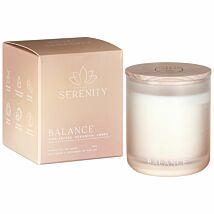 Serenity ‘Balance’ Pink Pepper, Geranium & Amber 270g Glass Candle
