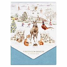 ‘Snow Place like Home’ Countryside Animals Set Of 8 Christmas Cards