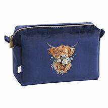 ‘Daisy Coo’ Highland Cow Embroidered Make Up Bag